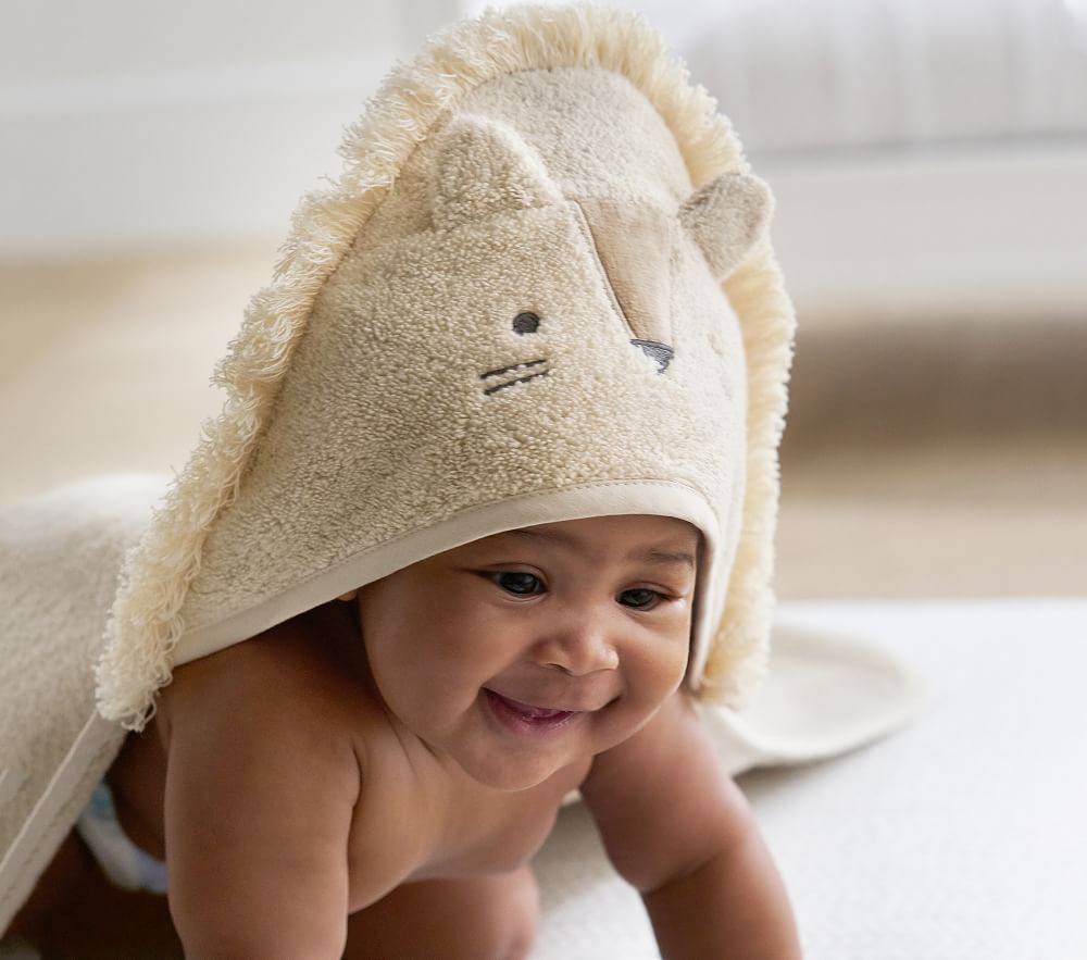 Lion Hooded Nursery Wrap & Wash Cloth
